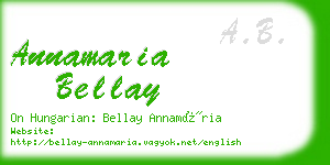 annamaria bellay business card